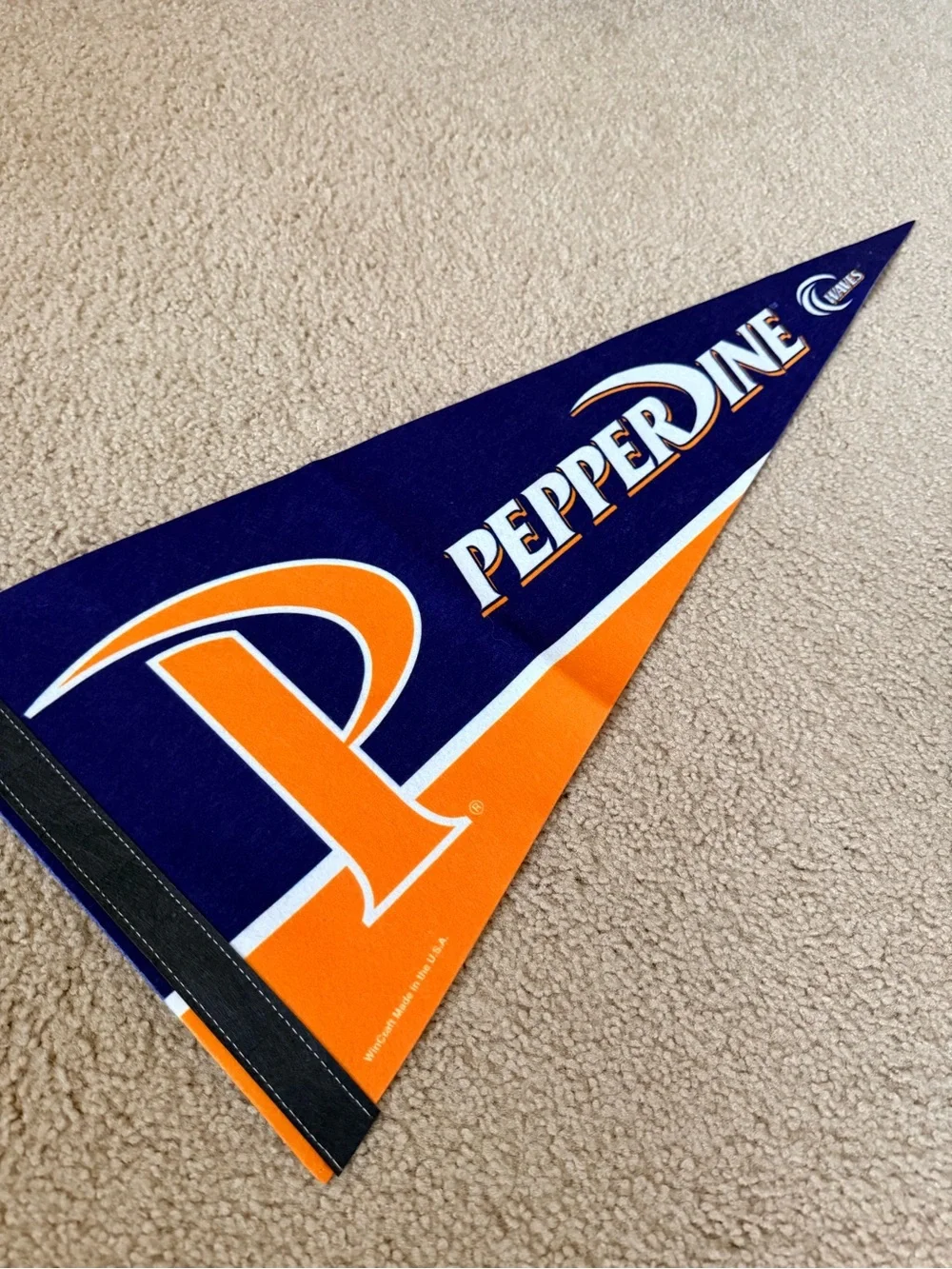 Blue and Orange Pennant - University